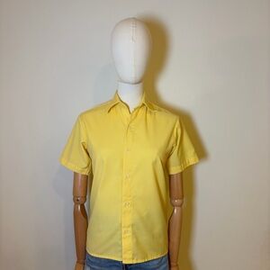 Togar Boys Yellow Short Sleeve Button Down Shirt - Size 12